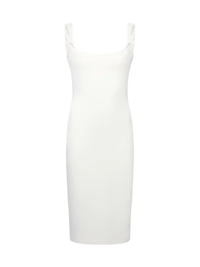 Another Tomorrow Women's Twist Bias Dress In White