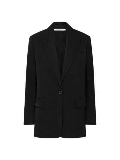 Another Tomorrow Women's Wool Oversized Tailored Jacket In Black