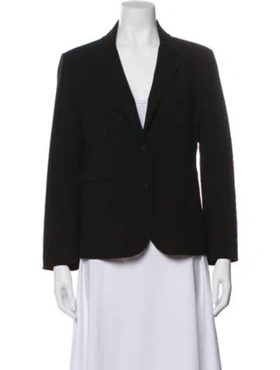 Pre-owned Another Tomorrow Wool Blazer In Black