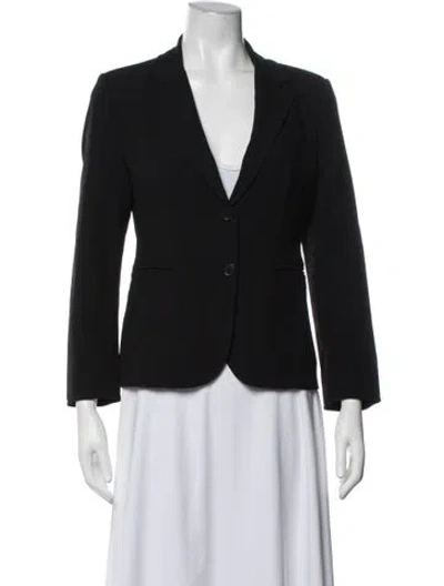 Pre-owned Another Tomorrow Wool Blazer In Black