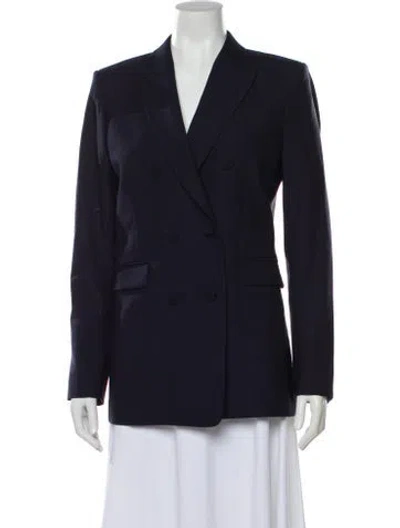 Pre-owned Another Tomorrow Wool Blazer In Blue