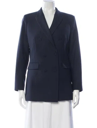Pre-owned Another Tomorrow Wool Blazer In Blue