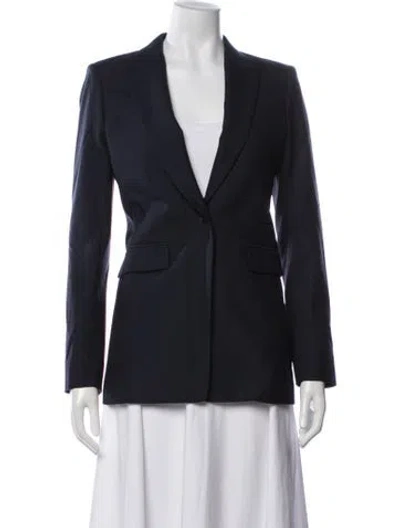 Pre-owned Another Tomorrow Wool Blazer In Blue
