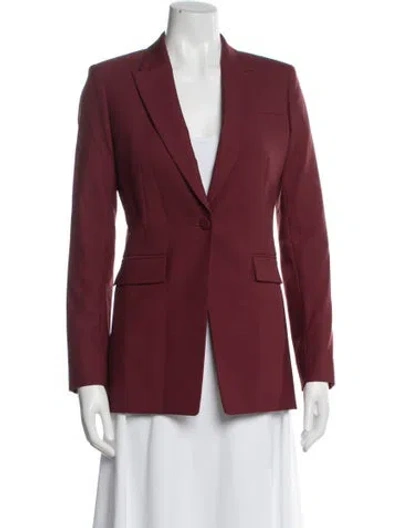 Pre-owned Another Tomorrow Wool Blazer In Burgundy