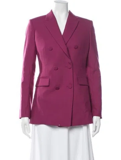 Pre-owned Another Tomorrow Wool Blazer In Purple