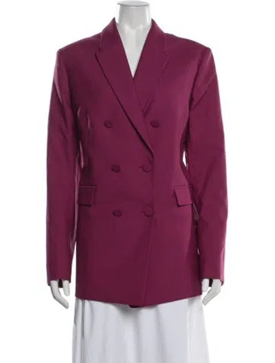 Pre-owned Another Tomorrow Wool Blazer In Purple