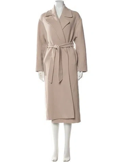 Pre-owned Another Tomorrow Wool Coat In Neutrals