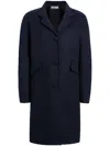 Another Tomorrow Wool Cocoon Coat In Schwarz