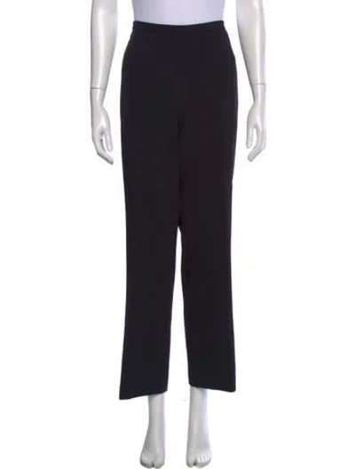 Pre-owned Another Tomorrow Wool Straight Leg Pants In Black