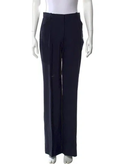 Pre-owned Another Tomorrow Wool Wide Leg Pants In Blue