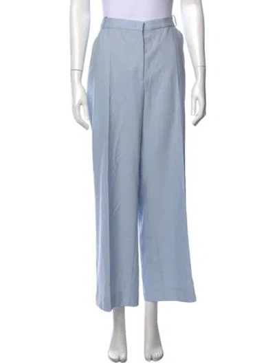 Pre-owned Another Tomorrow Wool Wide Leg Pants In Blue