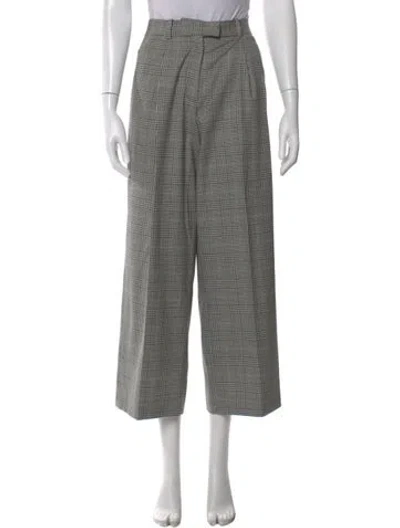 Pre-owned Another Tomorrow Wool Wide Leg Pants In Gray