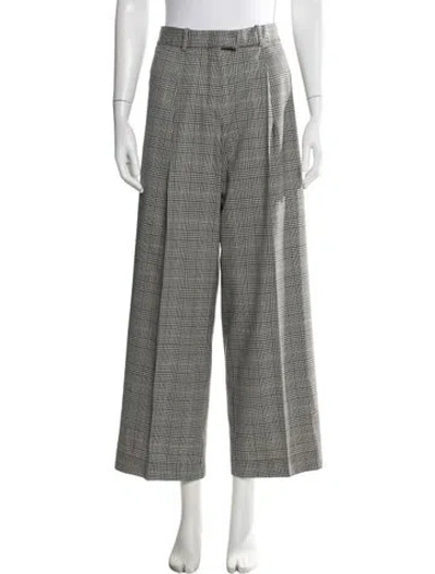 Pre-owned Another Tomorrow Wool Wide Leg Pants In Gray