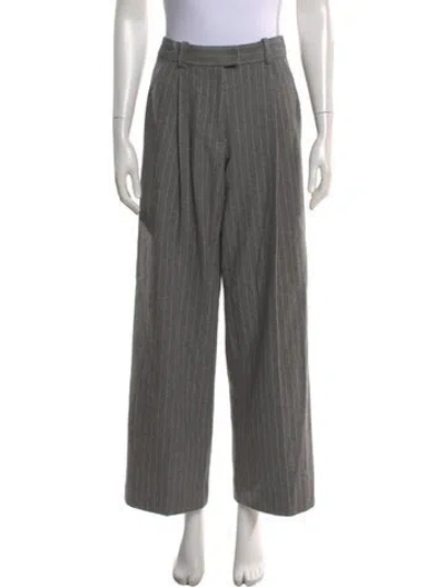Pre-owned Another Tomorrow Wool Wide Leg Pants In Grey