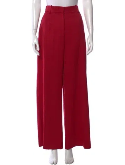 Pre-owned Another Tomorrow Wool Wide Leg Pants In Pink