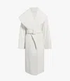 Another Tomorrow Wrap-design Belted Puffer Jackets In Parchment