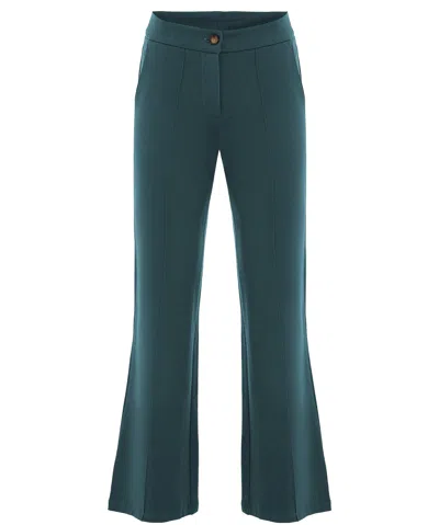 Anou Anou Women's Flared Trousers Dark Green