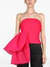 Anouki Fuchsia Solid Strapless Top In Pink