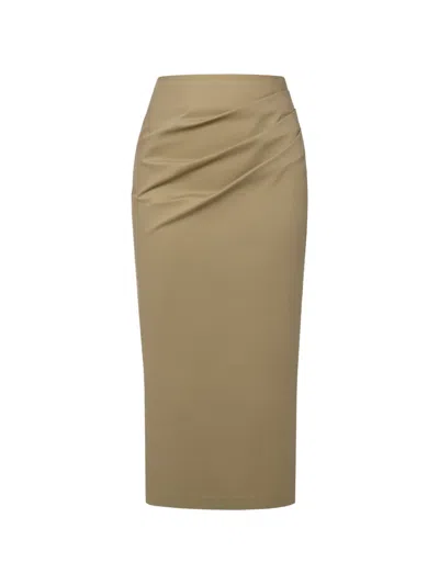 Anouki Draped-waist Midi Skirt In White