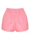 Anouki Elasticated-waist Taffeta Shorts In Pink
