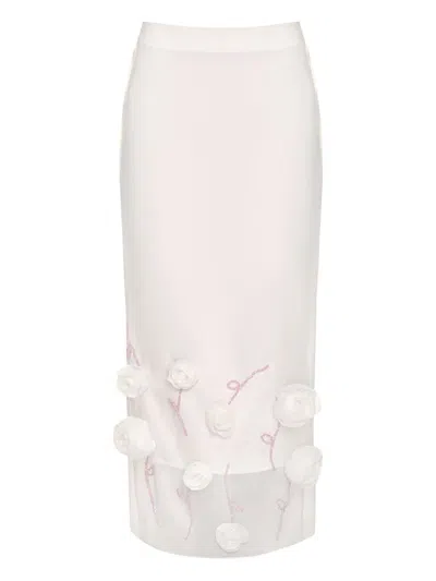 Anouki Floral-appliqué Midi Skirt