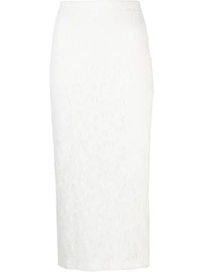 Anouki Floral-lace Pencil Skirt In White