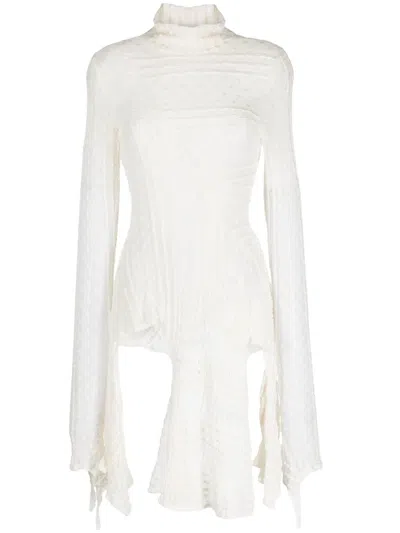 Anouki High-neck Asymmetric Top In White