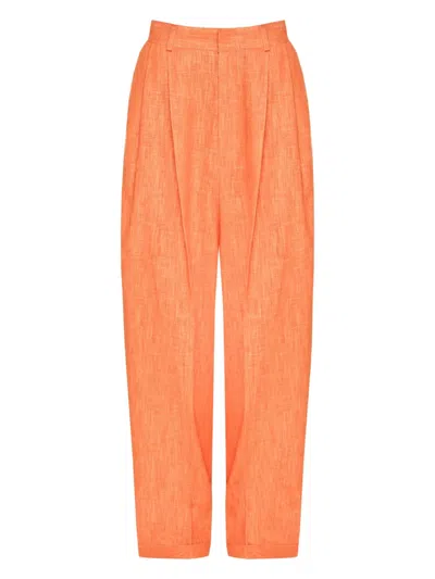 Anouki Hose Aus Leinen In Orange