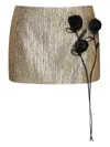 Anouki Metallic Miniskirt In Gold