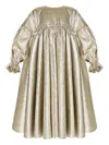 Anouki Metallic Pleated Midi Dress