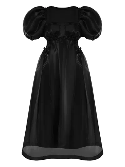 Anouki Organza Maxi Dress In Black