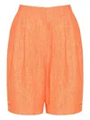 Anouki Pleated Bermuda Shorts In Orange