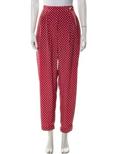 Pre-owned Anouki Polka Dot Print Pleated Accents Lounge Set In Red