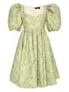 Anouki Kleid Mit Puffärmeln In Green