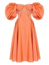 Anouki Schulterfreies Kleid In Orange