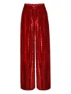 Anouki Sequin-embellished Trousers In Red