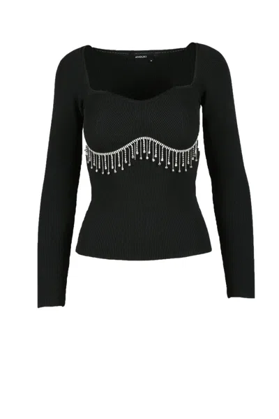 Anouki Viscose Stretch Top - Black In Multi