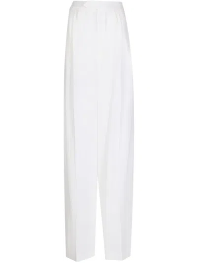 Anouki Wool Wide-leg Trousers In White