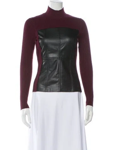 Pre-owned Anr+ Colorblock Pattern Turtleneck Sweater In Multi