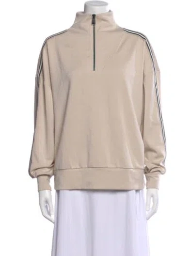 Pre-owned Anr+ Mock Neck Long Sleeve Sweatshirt In Neutral