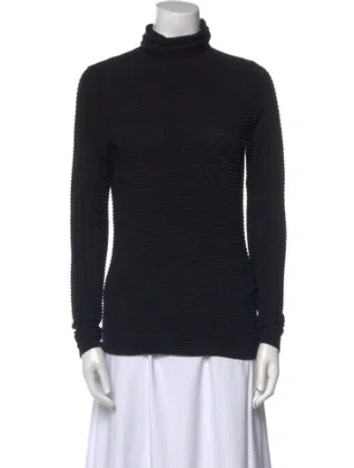Pre-owned Anr+ Turtleneck Long Sleeve Top In Black