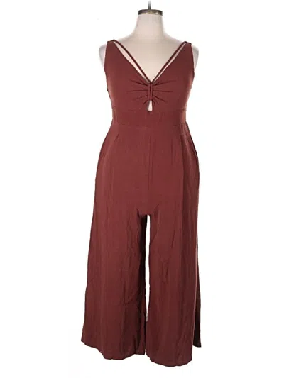 Pre-owned Anrabess Jumpsuit In Burgundy