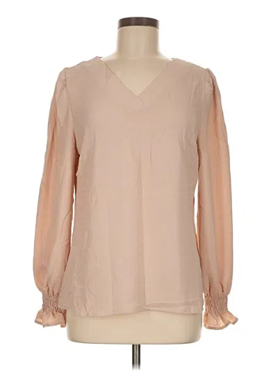 Pre-owned Anrabess Long Sleeve Blouse In Tan