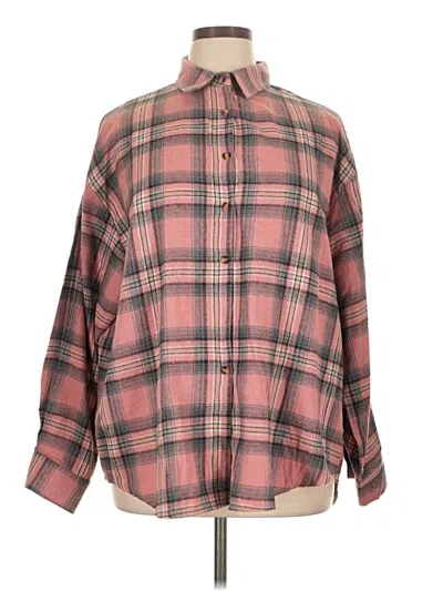 Pre-owned Anrabess Long Sleeve Button Down Shirt In Red