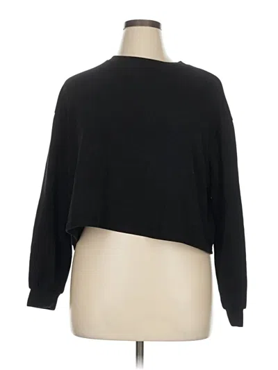 Pre-owned Anrabess Long Sleeve Top Black Boatneck Tops