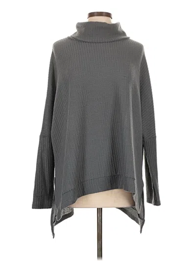 Pre-owned Anrabess Long Sleeve Top Gray Turtleneck Tops