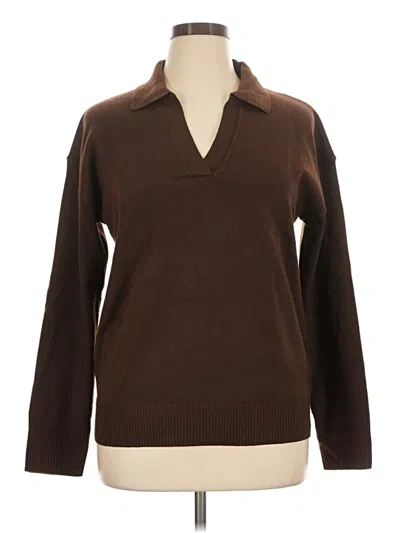 Pre-owned Anrabess Long Sleeve Turtleneck In Brown