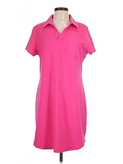 Pre-owned Anrabess Short Sleeve Top Pink V-neck Tops