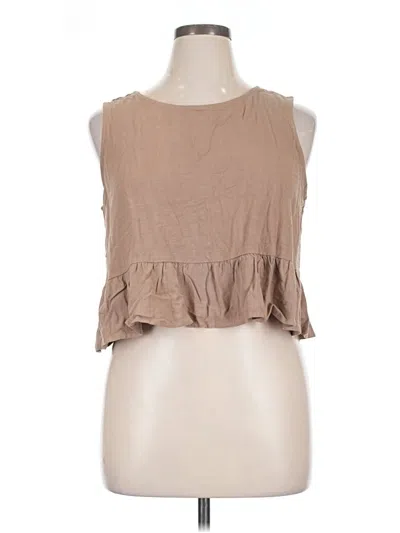 Pre-owned Anrabess Sleeveless Blouse In Brown