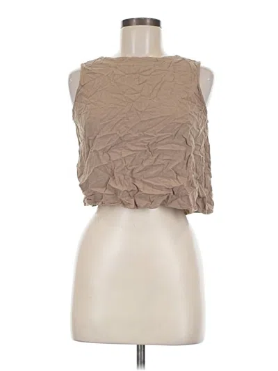 Pre-owned Anrabess Sleeveless Blouse In Tan